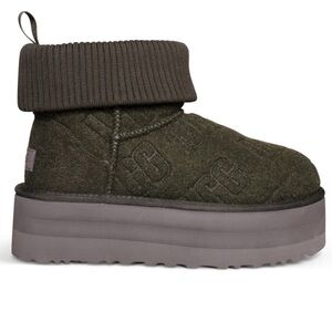 UGG s11wmn platform boots-look NEW-17mm sheepskin insole-cozy rib knit collar